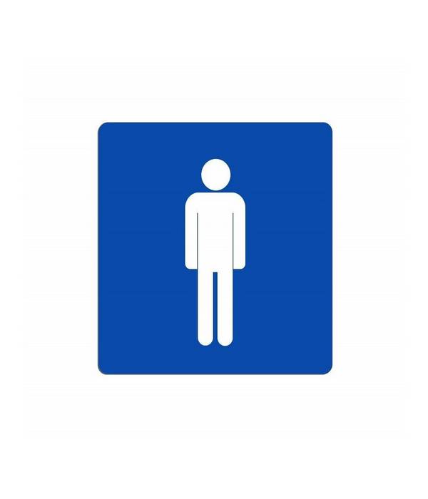 Cartello Uomo Segnaletica Wc Toilette Bagno Targa Adesiva Plastificato -