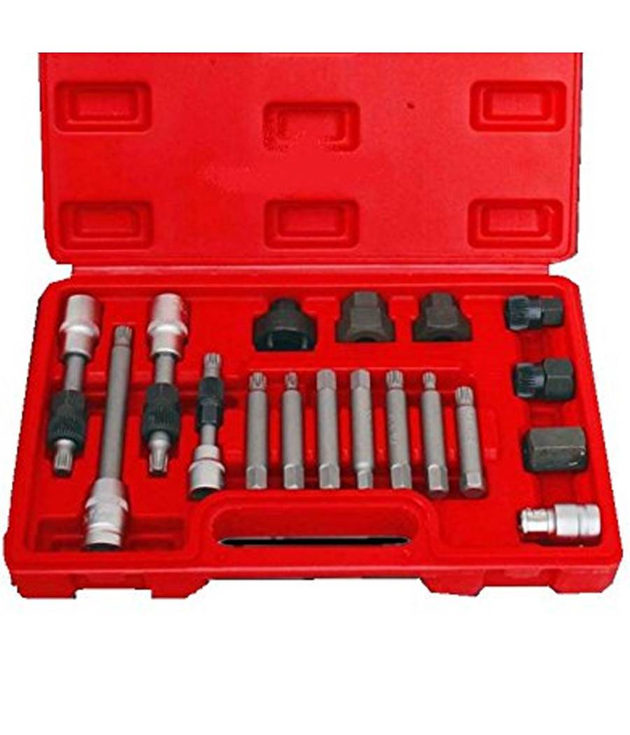 Kit Di Chiavi Per Smontaggio Puleggia E Alternatore Motore Auto 18 Pezzi Valigia --0