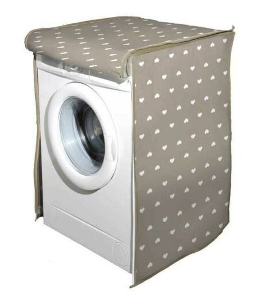 Copri Lavatrice Prottetivo 62x58x85 Cm Telo Imbottito Cerniera Zip Cuori 736810 --1