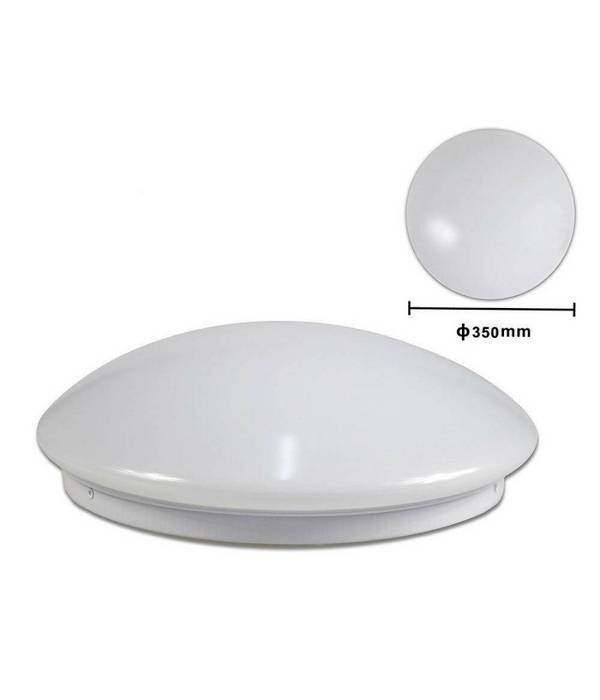 Plafoniera Bianca Da Soffitto 24 Watt 48 Led Large Luce 3000k 4000k 6500k C-0 - -Bianco Freddo -