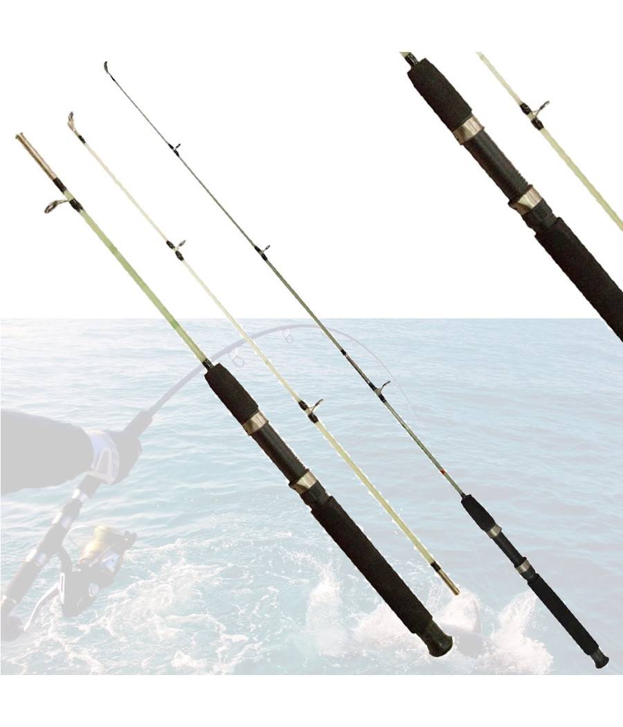 Canna Da Pesca Telescopica Leggera Sottile Spinning Bolentino In Fibra 210 Cm --0