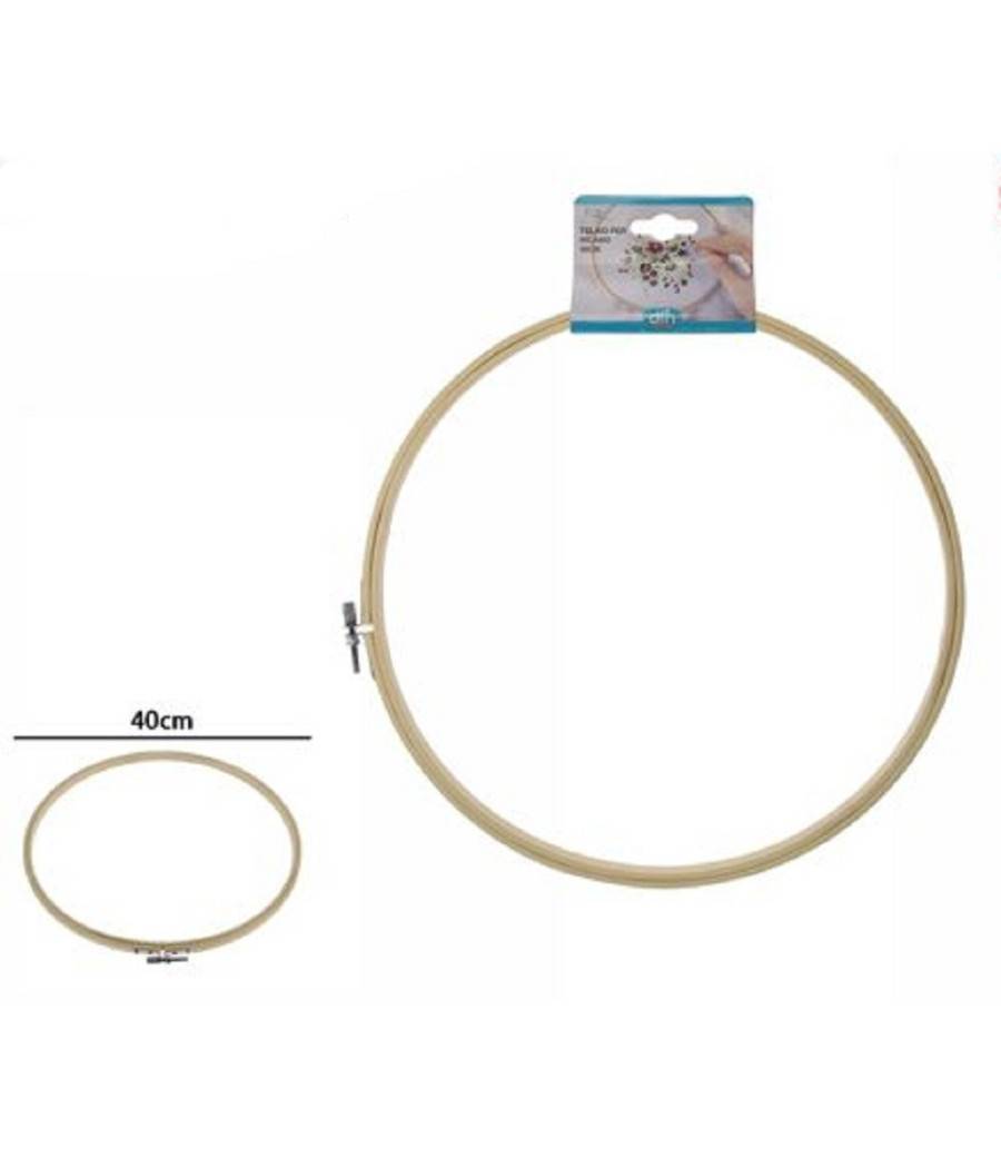 Telaio Per Ricamo In Legno Tondo Con Fibbia Metallo Accessori Cucito 40cm 53553a --0