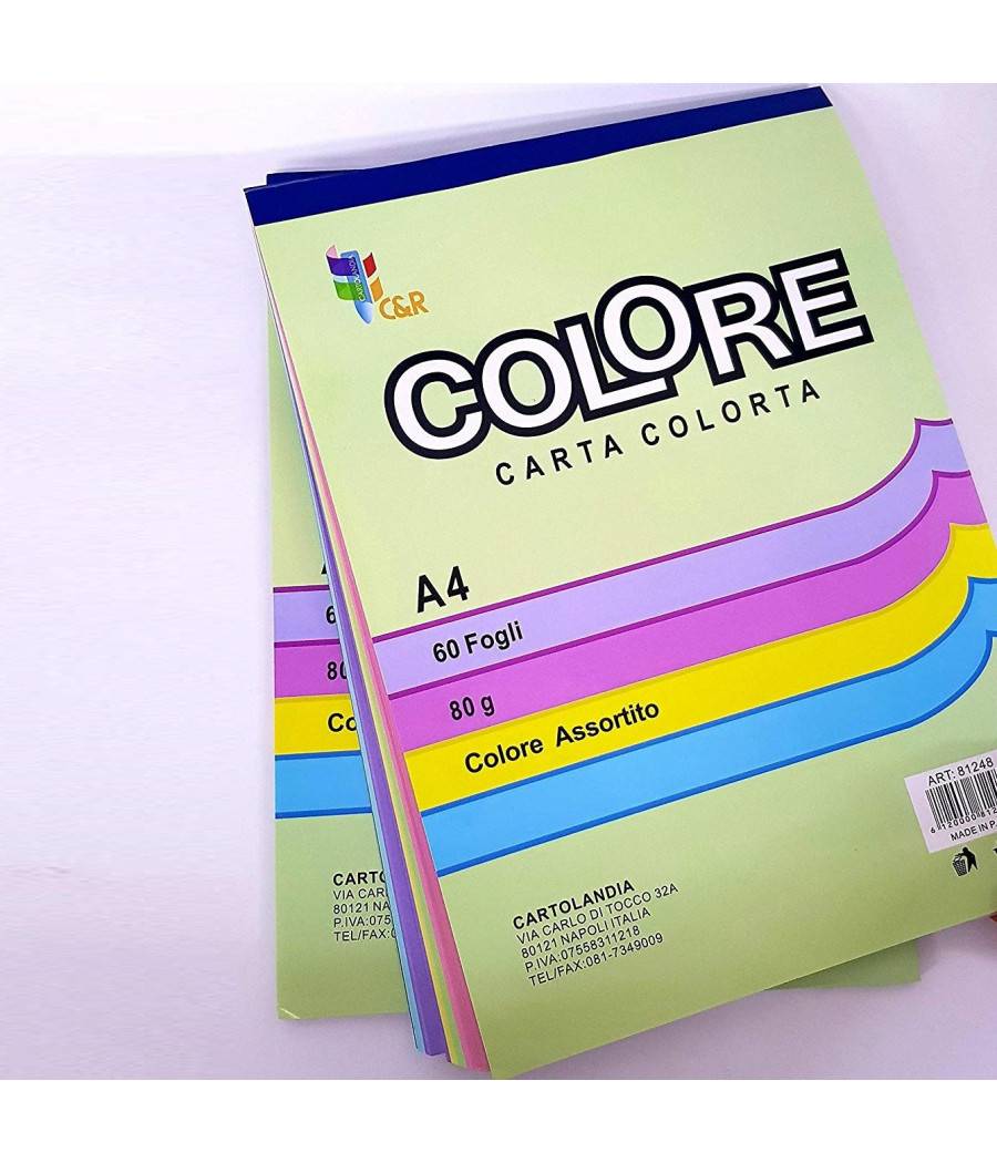 Album Block Notes 60 Fogli Carta Colorata Colori A4 Album Fogli Scuola Ufficio --0