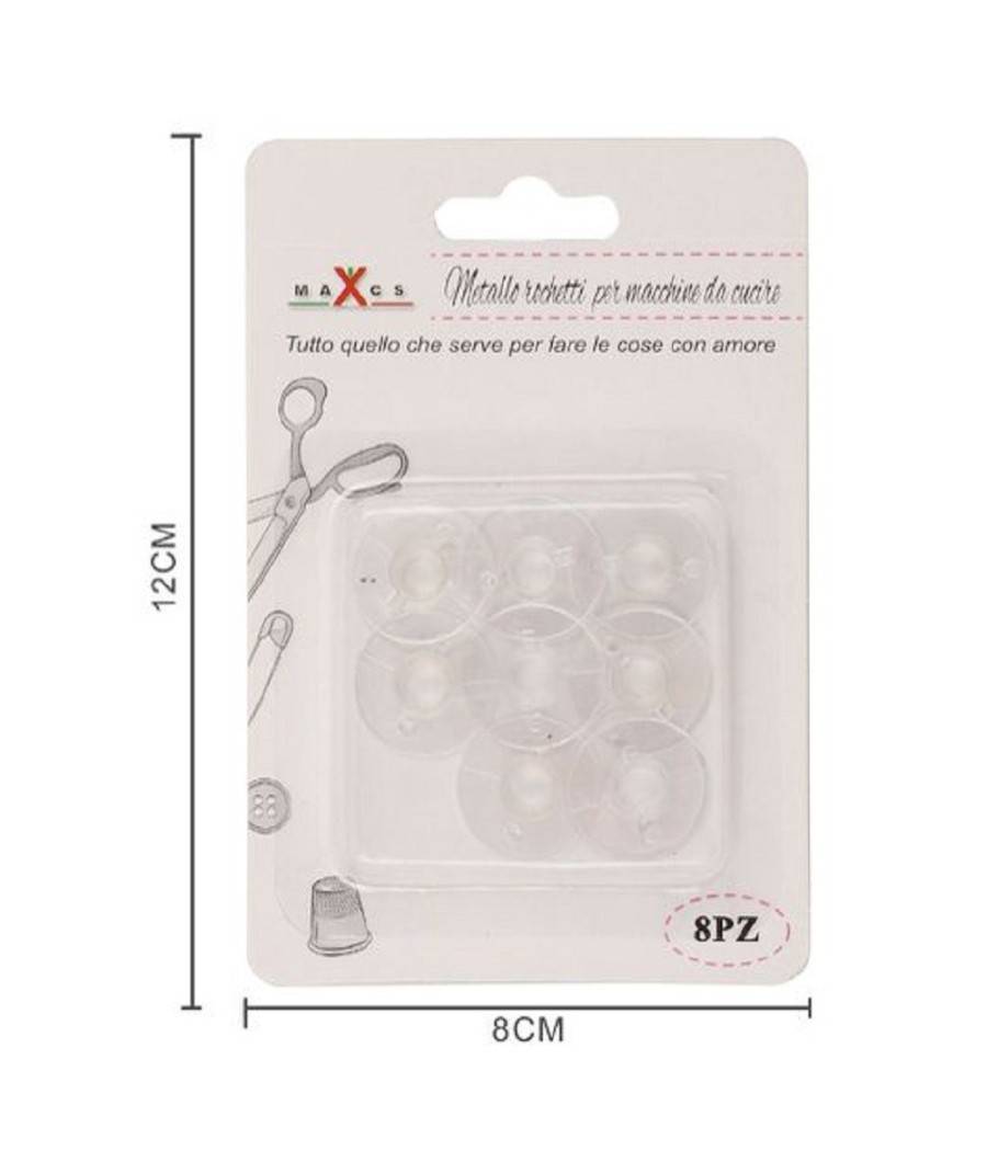 Set 8 Rocchetti Spolina Plastica Bobine Raccogli Filo Per Macchina Cucire 87533 --0