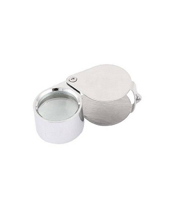 Mini Lente Ingrandimento 20x21mm Tascabile Acciaio Eye Loupe Gioiellieri Monete -