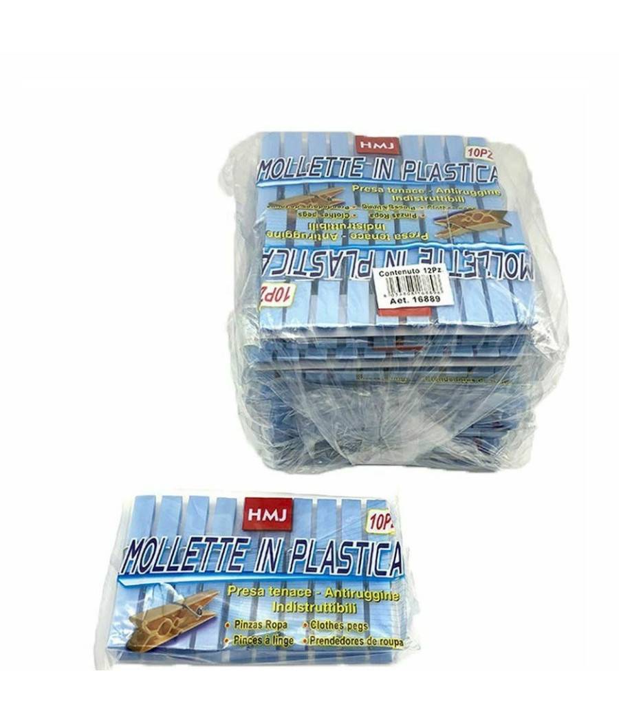 Set 120 Pezzi Mollette Pinze Bucato Panni Plastica Extraforte Azzurre Biancheria --1