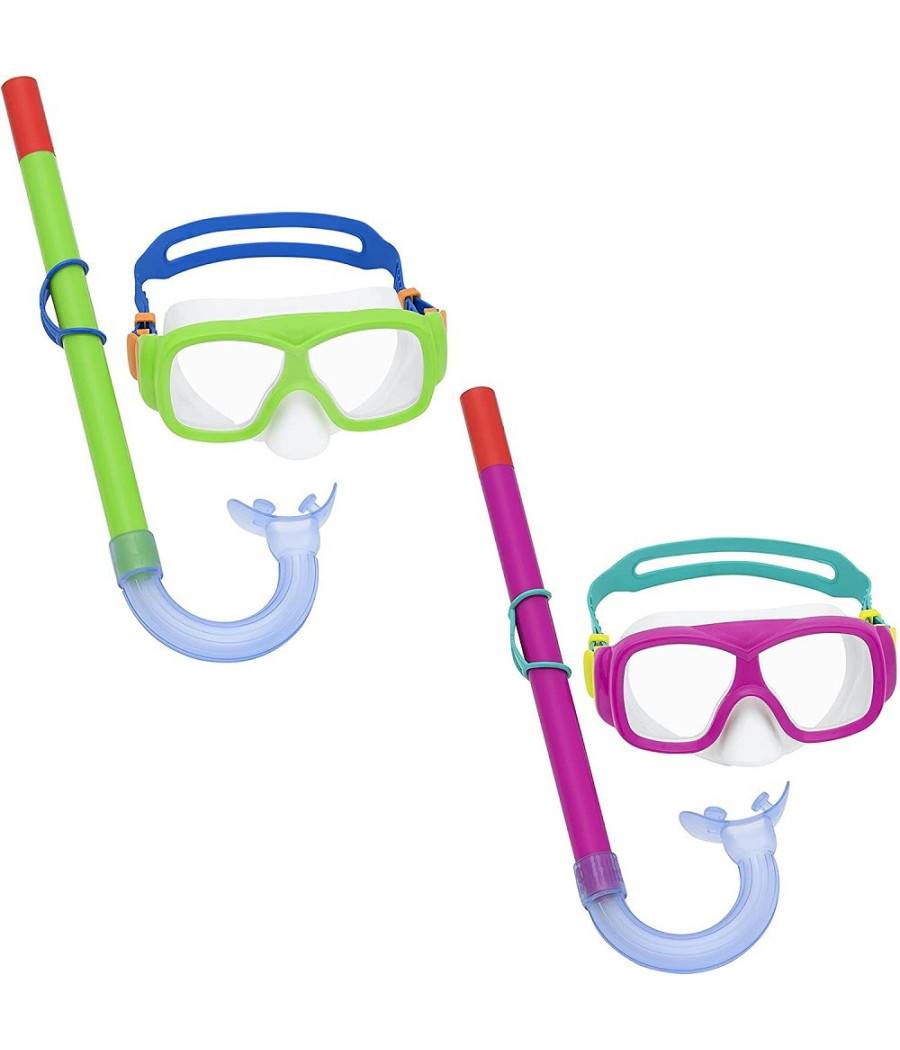 Set Maschera Per Snorkeling Con Boccaglio Bambini 7-14anni Colori Assortiti 24035 --0