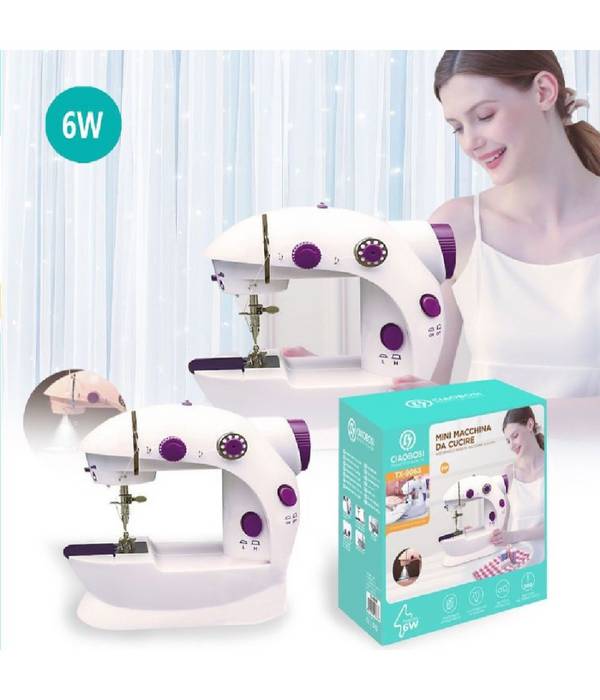 Mini Macchina Da Cucire Portatile Cucito 6 Watt Tx-9063 Elettrica Con 2 Velocità -