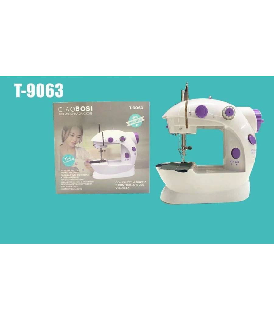 Mini Macchina Da Cucire Portatile Cucito 6 Watt Tx-9063 Elettrica Con 2 Velocità --1