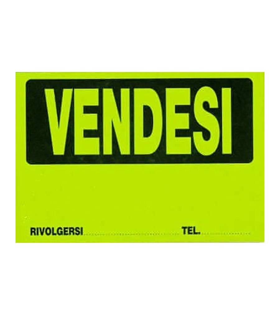 Cartello Vendesi Plastificato Con Scritta 30 X 20 Cm Segnaletico --0