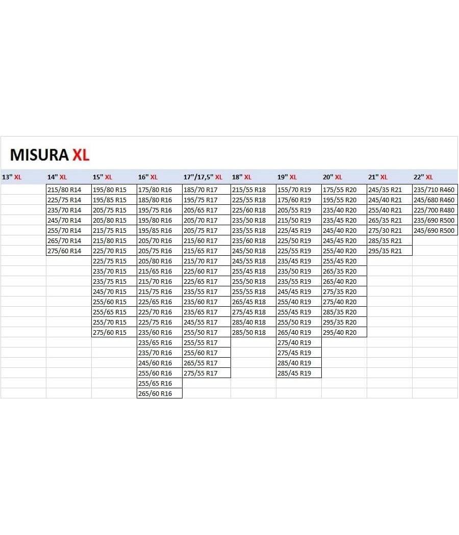 Set 2 Calze Da Neve Catene Per Auto Omologate In Tessuto 3d Per Grande Aderenza - XXL-3