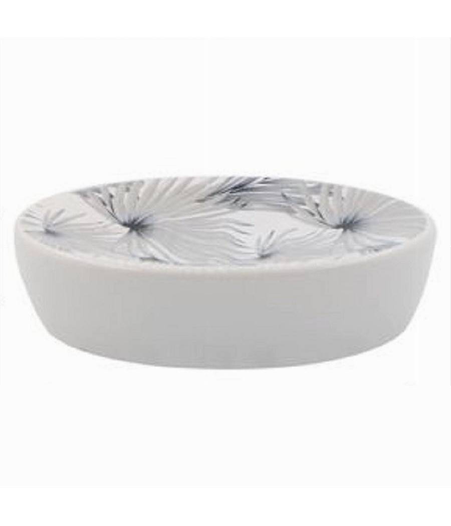 Porta Sapone Saponetta Accessorio Arredo Bagno Stampa Tropicale 11 X 3 Cm 87065 --0