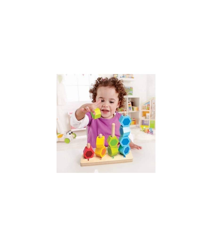 Giocattolo Creativo In Legno Gioco Educativo Per Bambini Colorato Impila E Conta --4