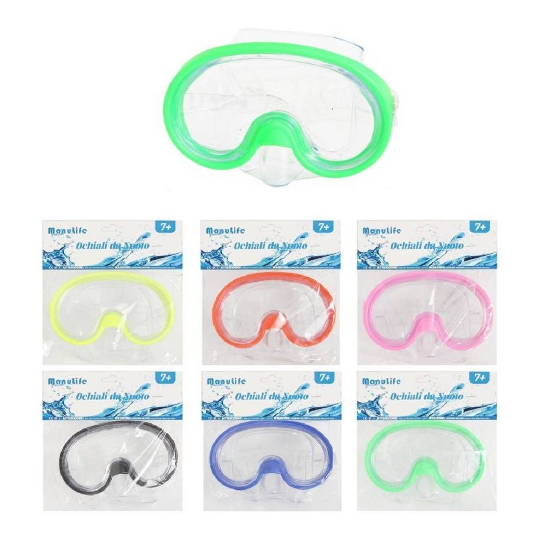 Maschera Da Nuoto Mare Sub Spiaggia Estate Snorkling 16x10cm Colori Vari 605416 --0