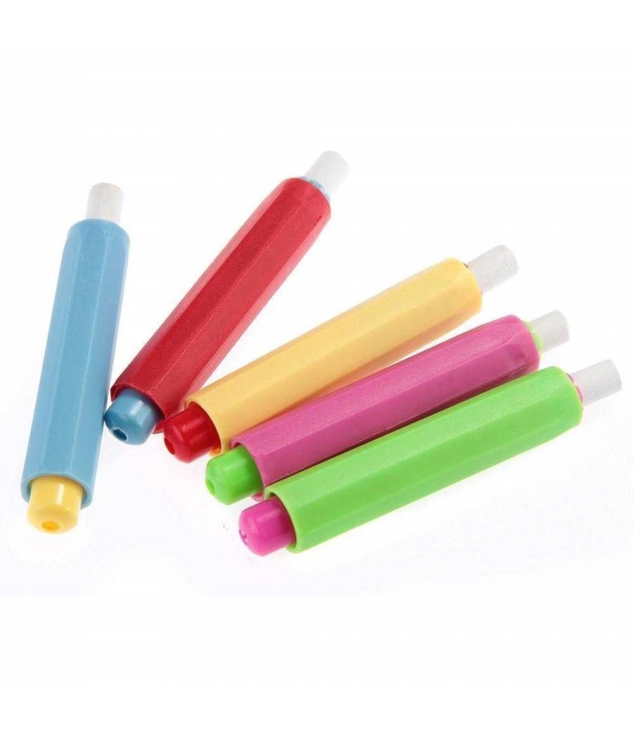 Set 2 Porta Gessetti Plastica Colorati Bambini Custodia Gessi Lavagna Ufficio Scuola --0