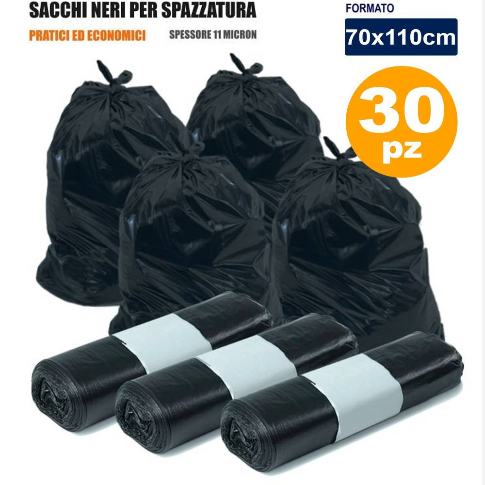 30 Sacchi Sacchetti Buste Per Immondizia Resistenti Ecologici Rifiuti Pattume --0