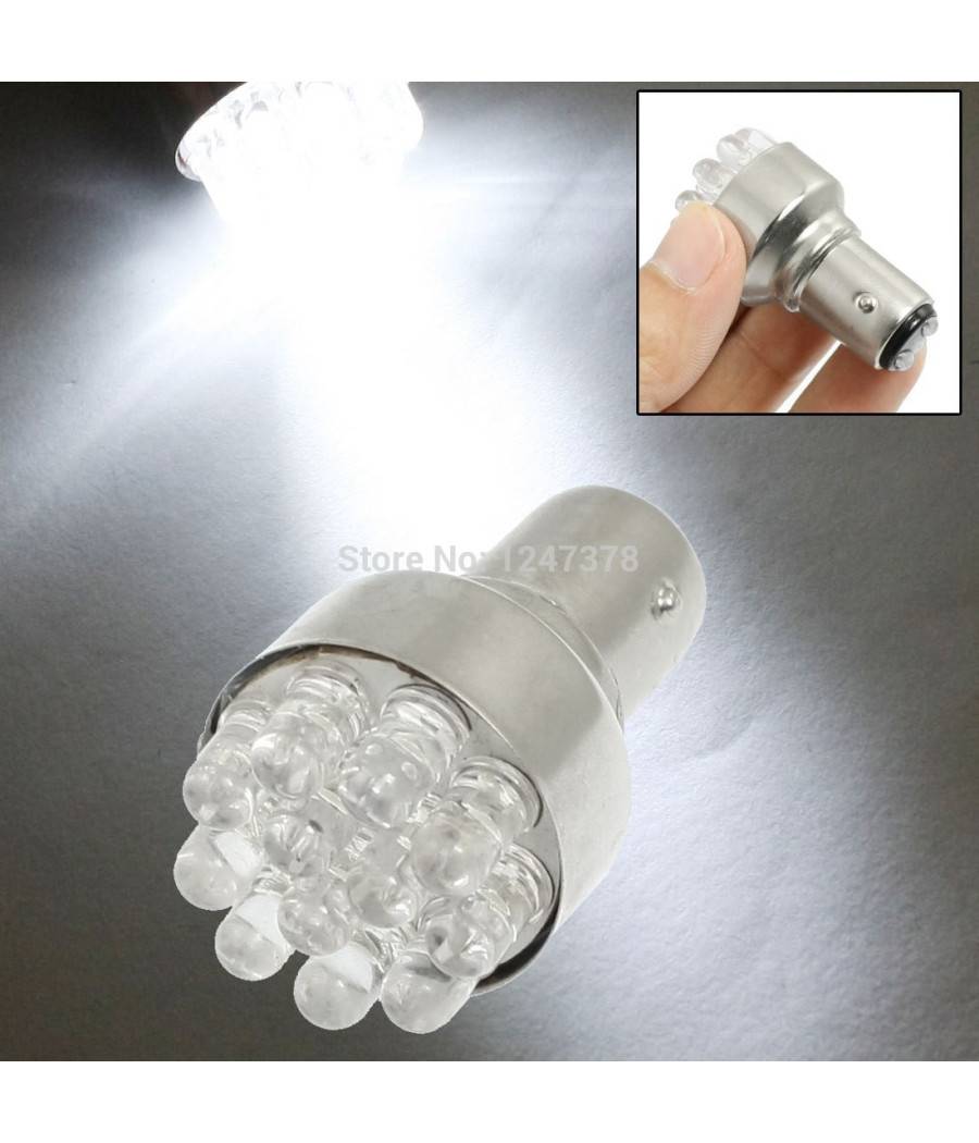 Coppia Di Lampadine Gialle A Bulbi 12 Led Per Auto 12volt S25 Luce Gialla --0