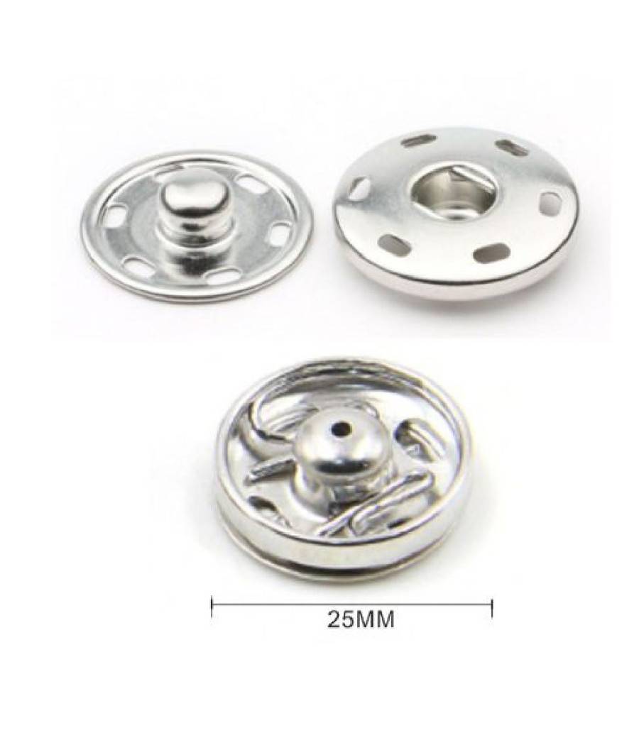 Set 4 Paia Di Bottoni Automatici A Pressione ø 25 Mm Accessori Per Cucito 52984 --1