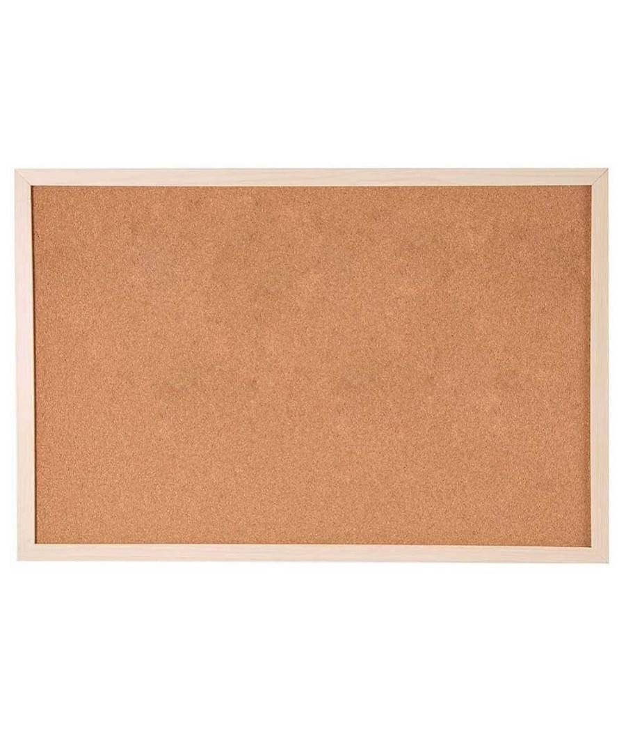 Pannello Bacheca Da Parete In Sughero Con Cornice Legno 60 X 40 Cm 6 Puntine --2