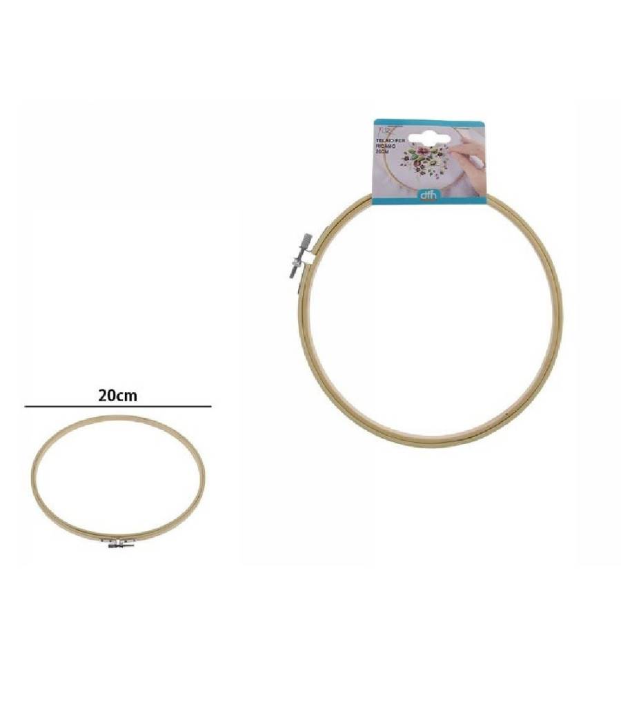 Telaio Per Ricamo In Legno Tondo Con Fibbia Metallo Accessori Cucito 20cm 53549a --0