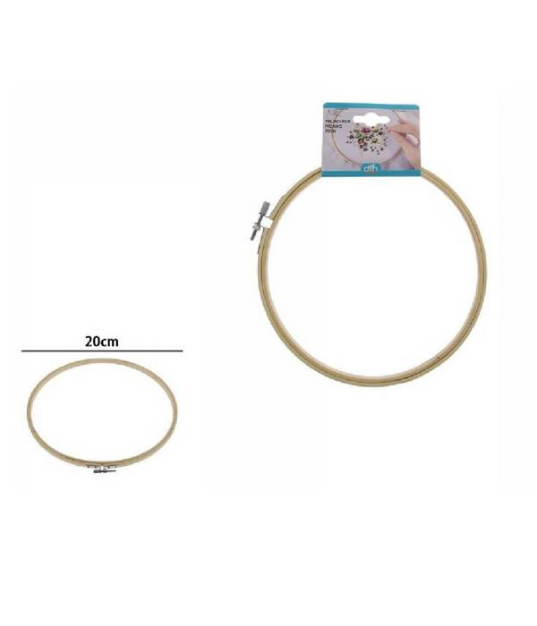 Telaio Per Ricamo In Legno Tondo Con Fibbia Metallo Accessori Cucito 20cm 53549a -