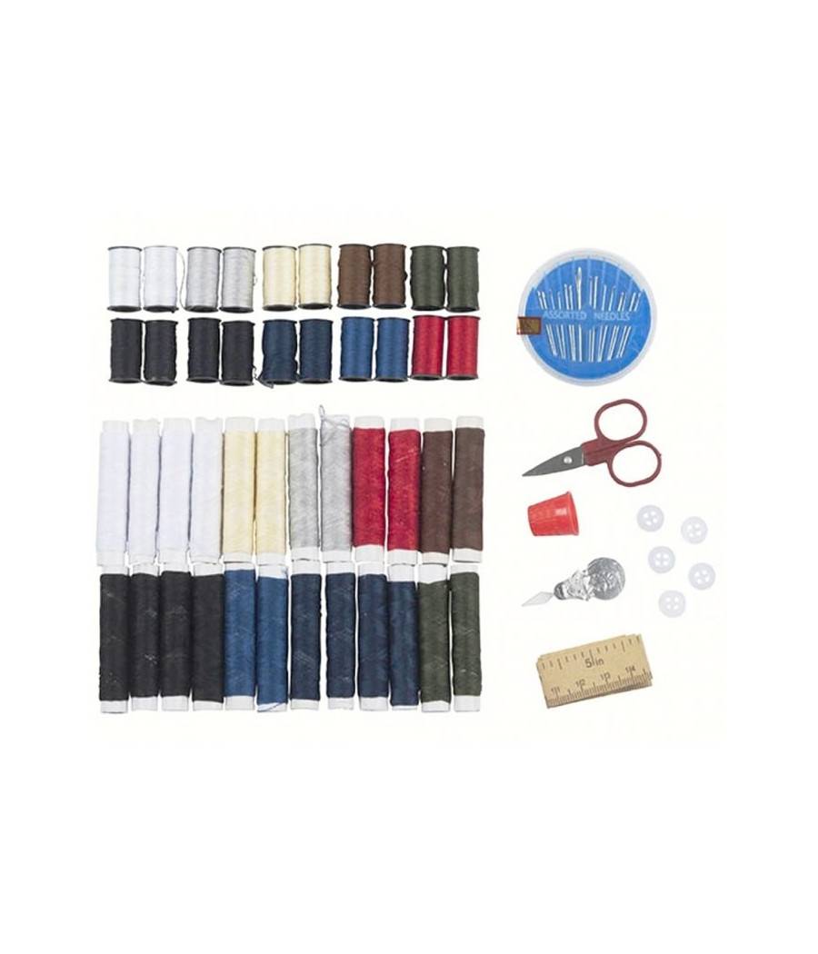Kit Cucito Per Casa O Viaggio Da 68 Pezzi Con Forbice Metro Ditale Incluso --0