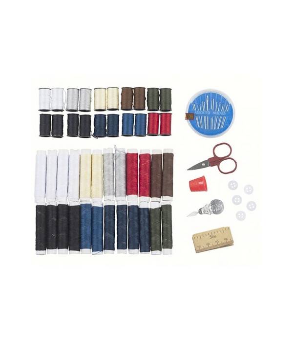 Kit Cucito Per Casa O Viaggio Da 68 Pezzi Con Forbice Metro Ditale Incluso -
