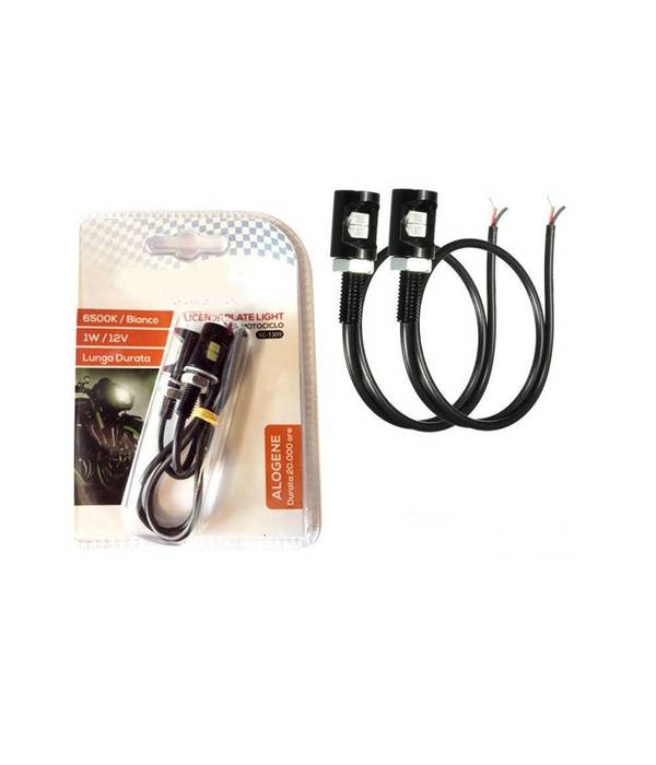 Kit 2pz Luce A Led Per Targa Motociclo Moto Luce Bianca 6500k 1w Alogene Xc-1309 -