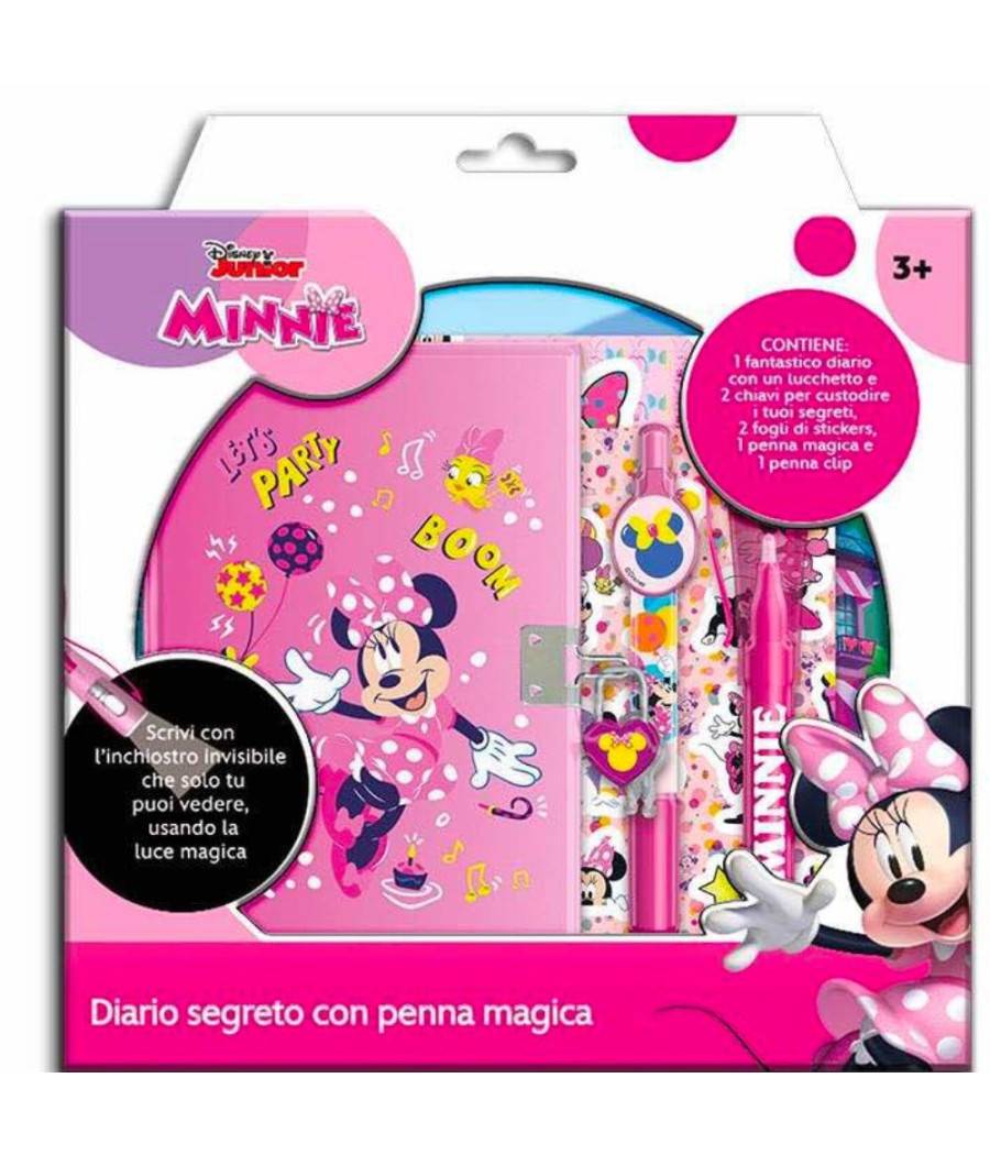 Diario Segreto Con Penna Magica Disney Minnie Con Accessori Gioco Per Bambine 3+ --0
