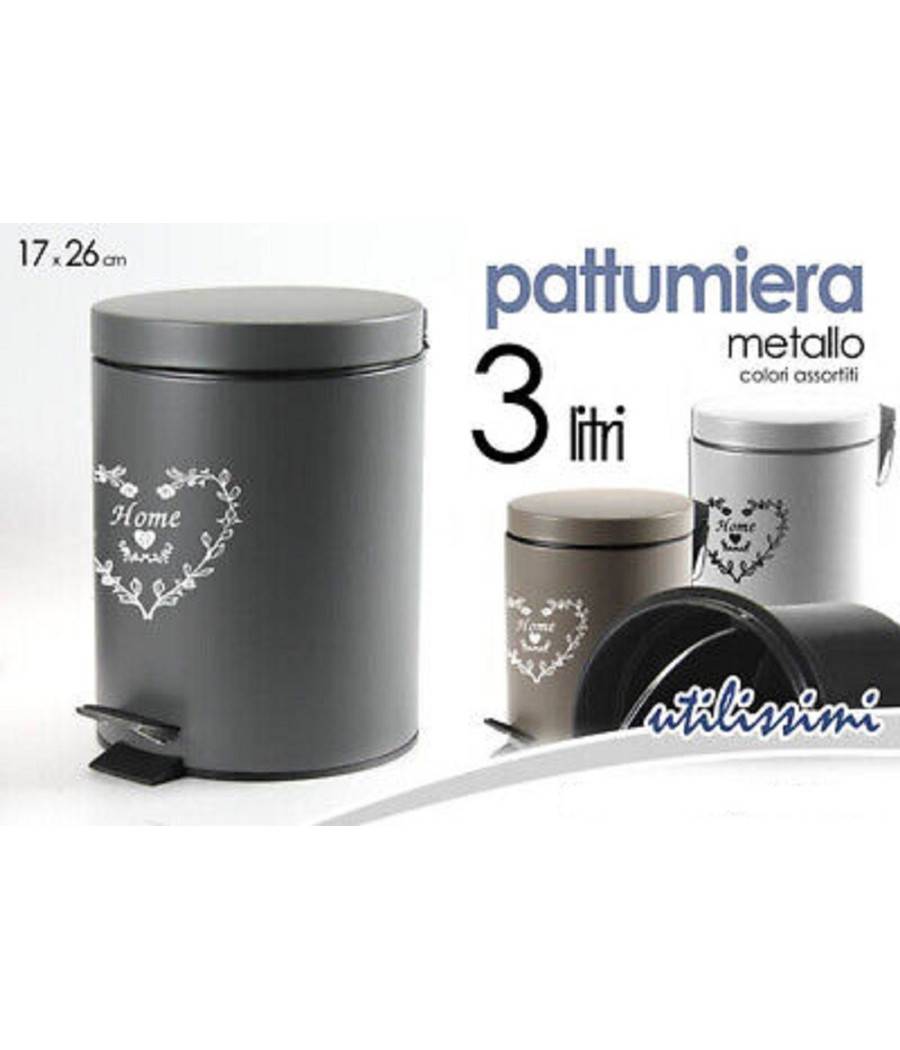 Pattumiera Portaspazzatura 17x26cm 3lt Deluxe Moderno Classico Colori Ass 664465 --2