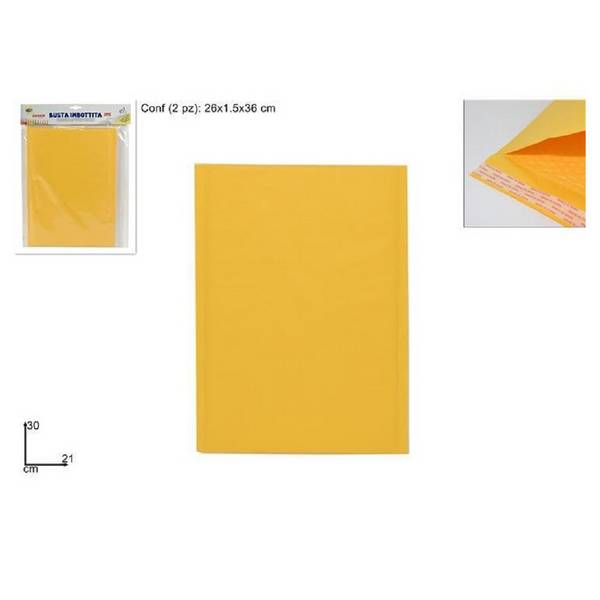 Set 2pz Buste Imbottite Misura 21x30cm A4 Spedizioni Postali Lettere Bolle Aria -