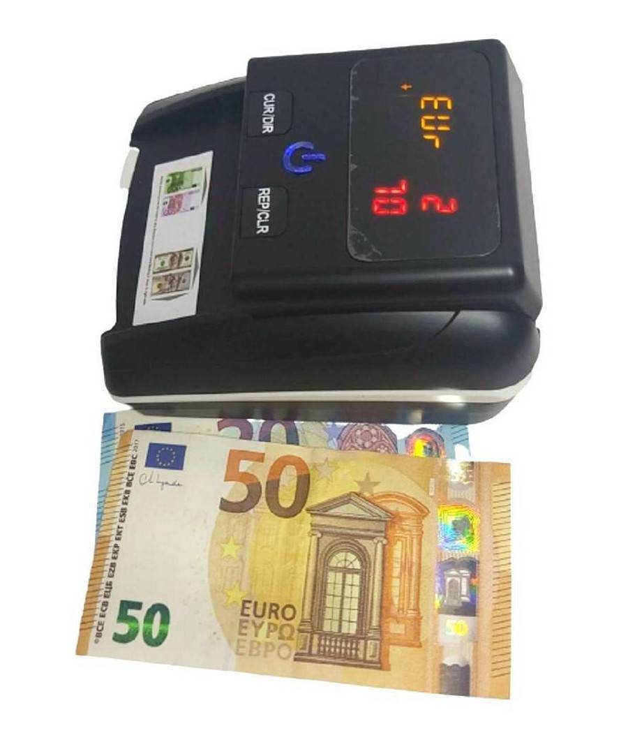 Rilevatore Conta Banconote False Verifica Soldi Falsi Nero Con Batteria Al Litio --3