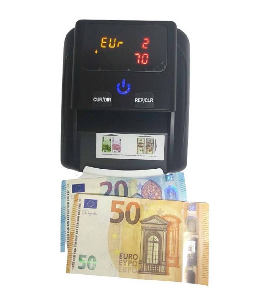 Rilevatore Conta Banconote False Verifica Soldi Falsi Nero Con Batteria Al Litio --4