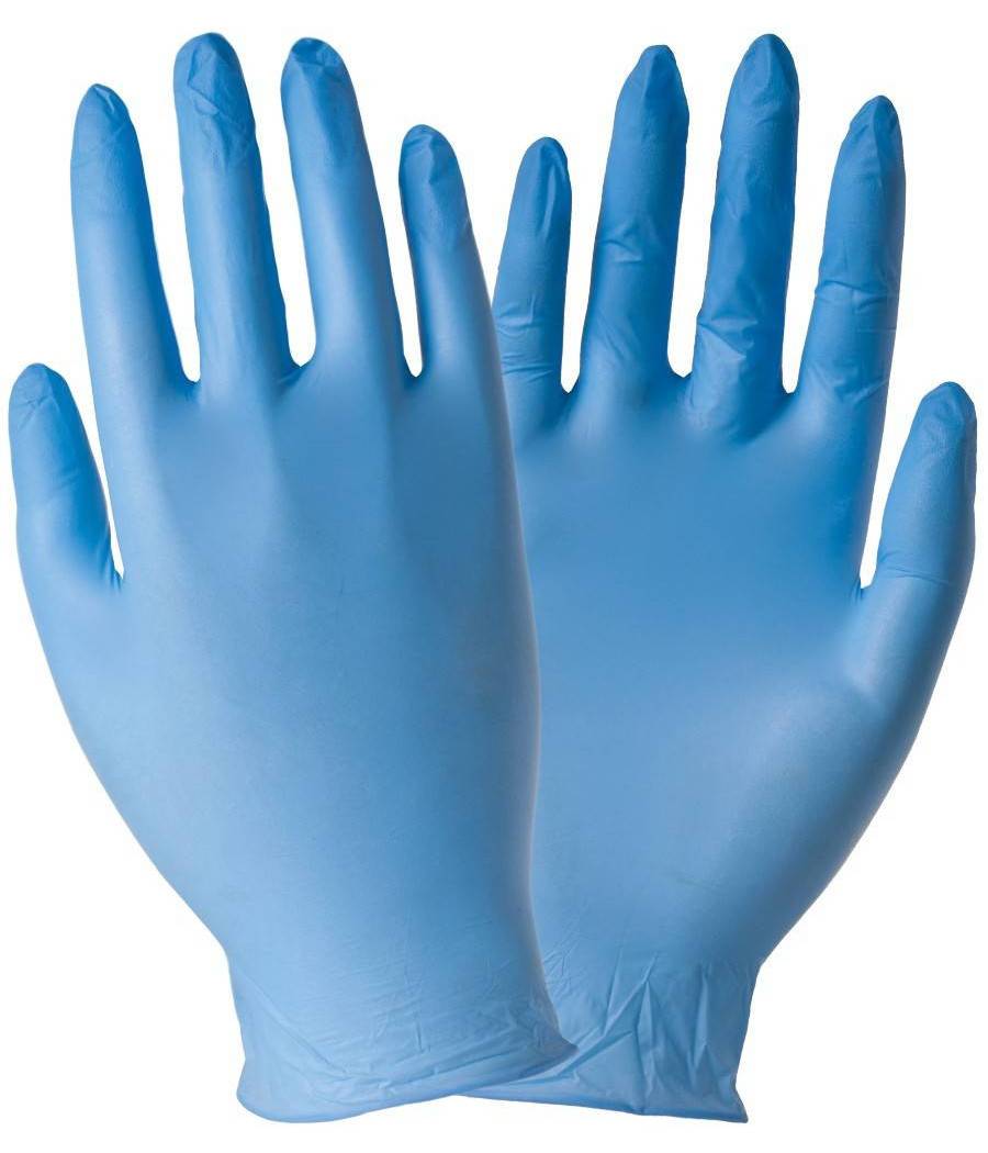 Set 100 Pezzi Guanti In Nitrile Blu Monouso Senza Polvere Taglia S M L Xl - M-0