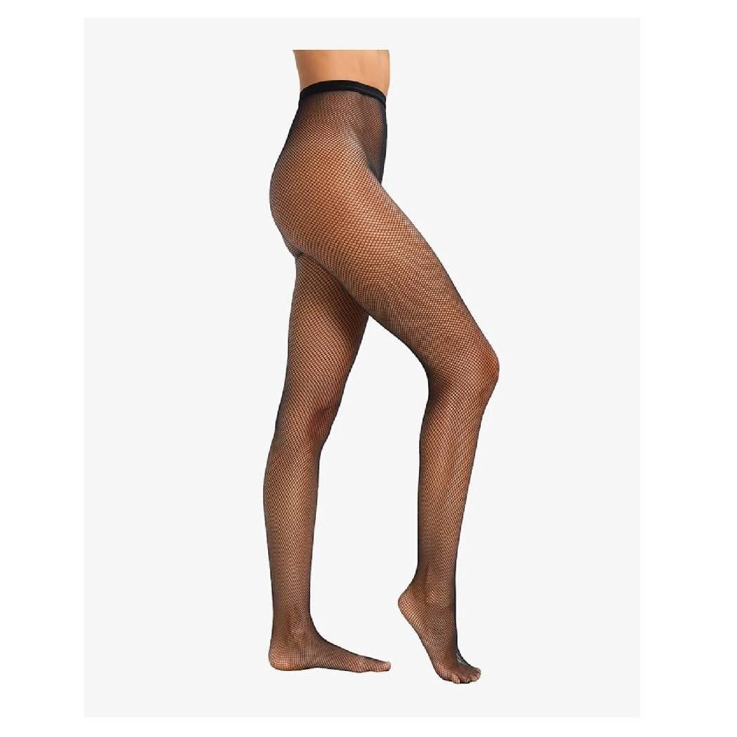 Collant A Rete Glitterato Calze Intimo Donna Elasticizzate Taglia Unica --0