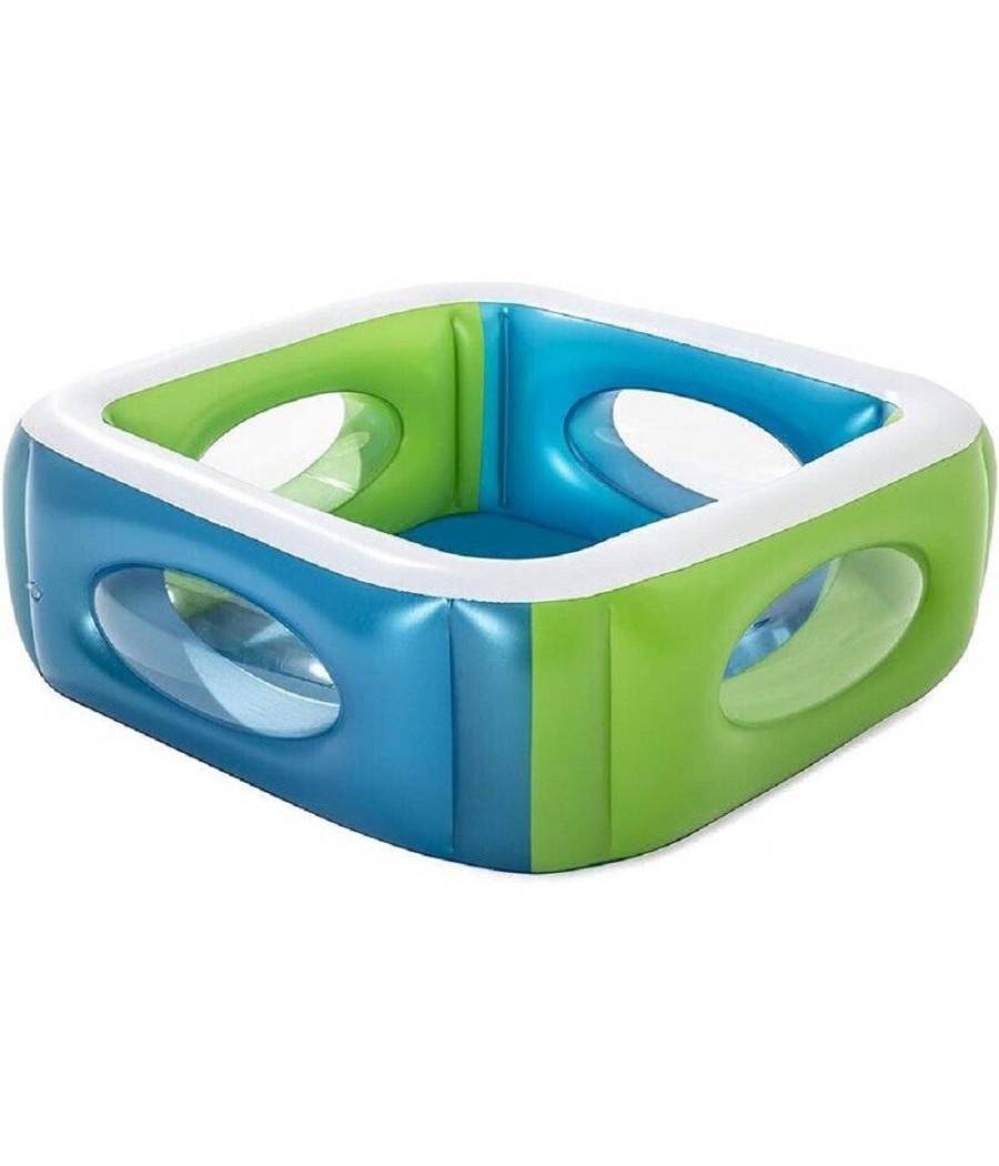 Piscina Per Bambini Window Multi Color Con Oblo' 168x168x56 Cm Piscinetta 51132 --0