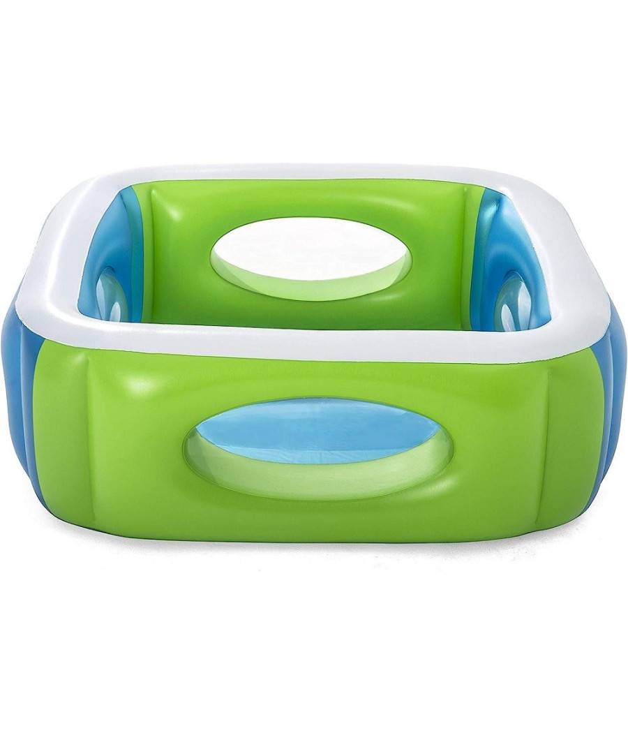 Piscina Per Bambini Window Multi Color Con Oblo' 168x168x56 Cm Piscinetta 51132 --3