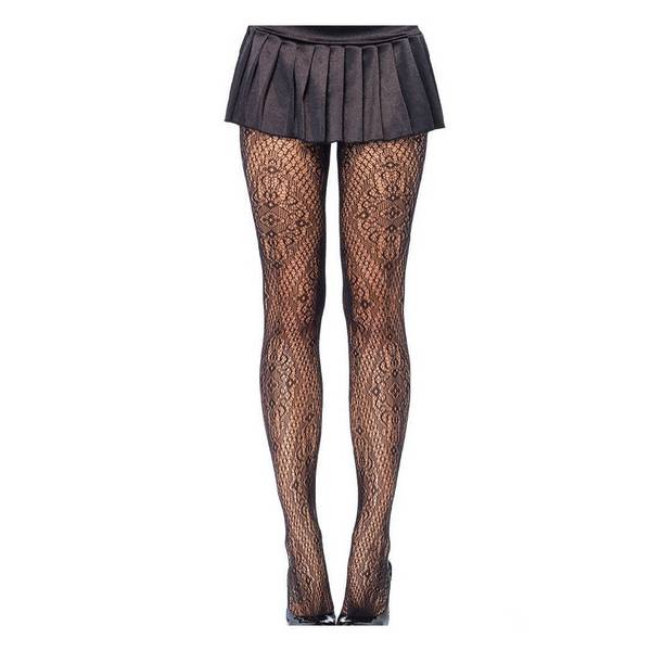 Collant Calze Fantasia Geometrica Intimo Donna Lingerie Rete Ricamato -