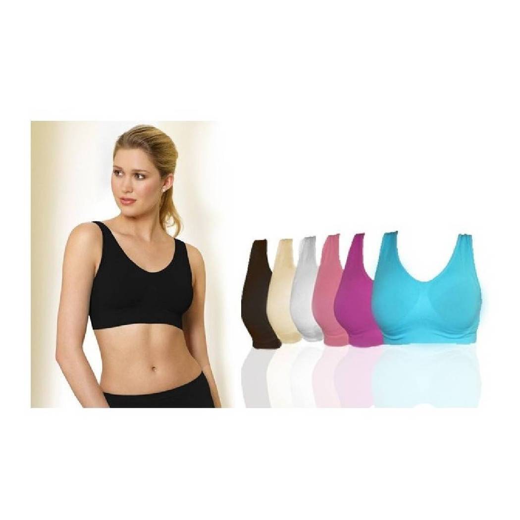 Reggiseno Senza Cuciture Modellante Sportivo Donna Vari Colori - Viola M-0