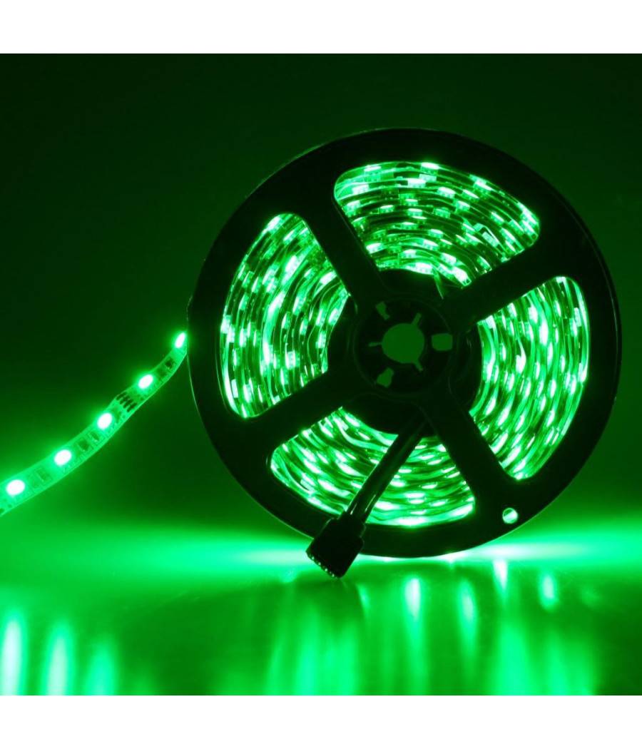 Bobina Striscia Strip Led 5050 Flessibile 5m 300 Led Adesiva Luce Interno Ip 20 - -Bianco Caldo --1