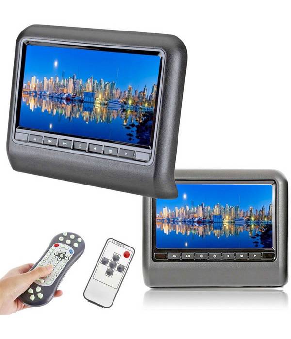 Coppia Monitor Dvd Av 9 Pollici Poggiatesta Auto Monitor Universale Usb Sd Av -