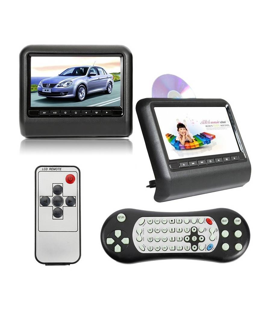 Coppia Monitor Dvd Av 9 Pollici Poggiatesta Auto Monitor Universale Usb Sd Av --1