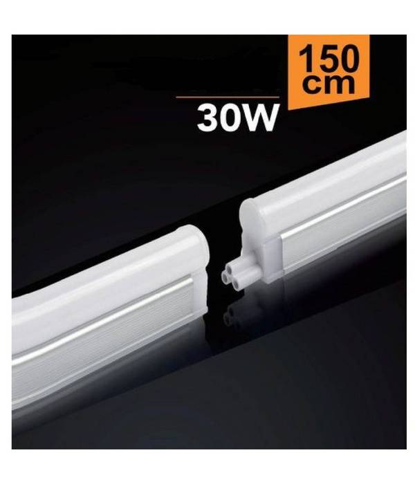 Plafoniera Led Neon Sottopensile Opaco Vari Toni Luce 30 Watt 150 Cm - -Bianco Freddo -