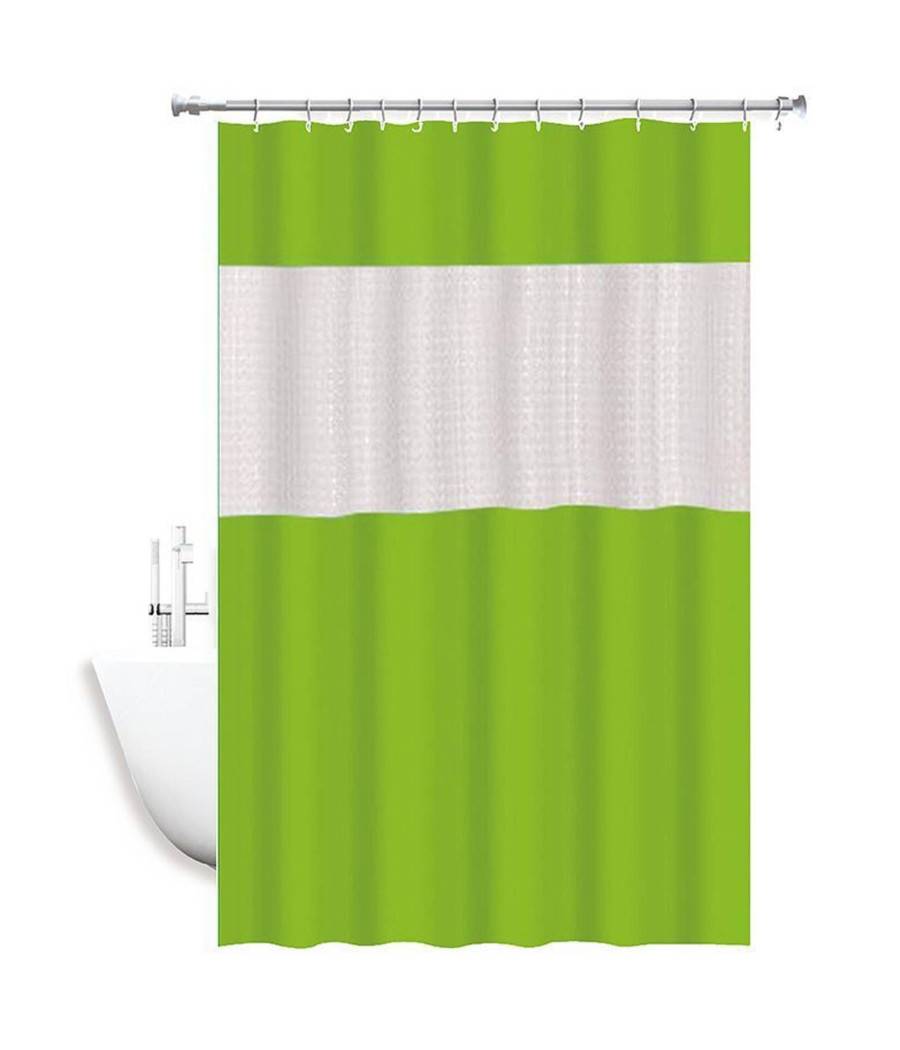 Tenda Doccia Vasca Impermeabile Antimuffa Verde 3d Giuntura 180 X 200 Cm 52133 --0