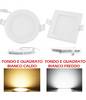 Kit 10 Plafoniere Faretti Led Tondo O Quadrato Da Incasso Con Alette 6w - -Bianco Freddo Tondo -