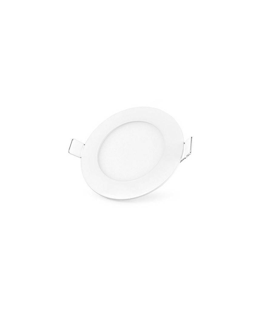 Kit 10 Plafoniere Faretti Led Tondo O Quadrato Da Incasso Con Alette 6w - -Bianco Freddo Tondo --1