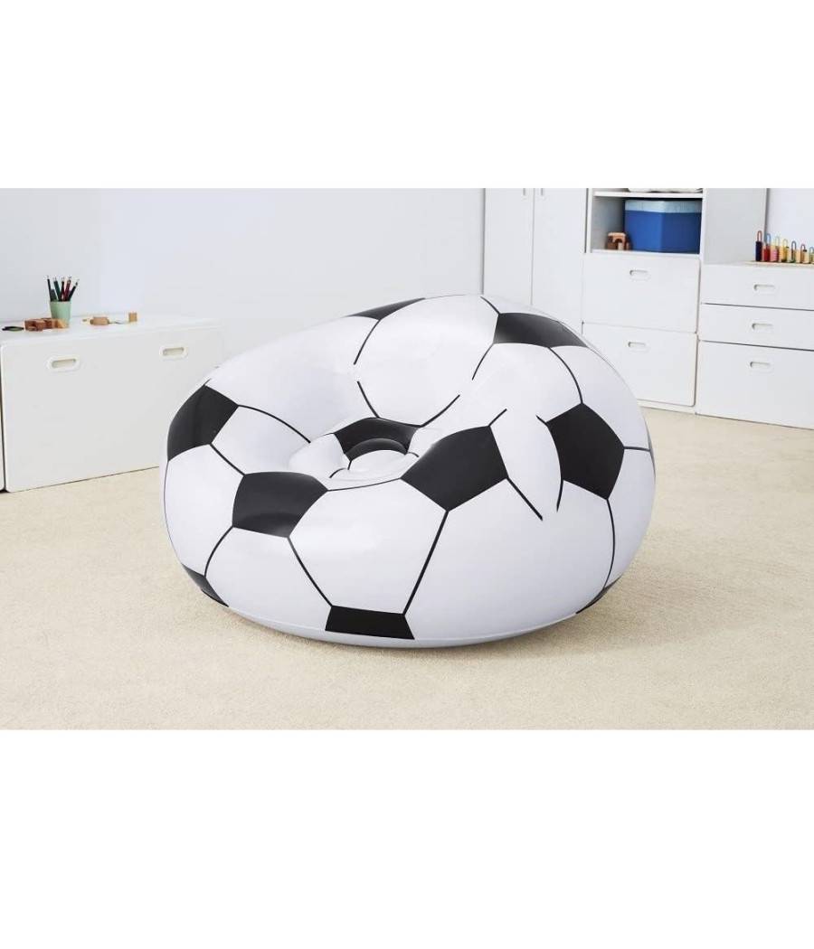 Poltrona Gonfiabile Pallone Da Calcio Poltroncina Soccer 114x112x66cm Sedia 75010 --0