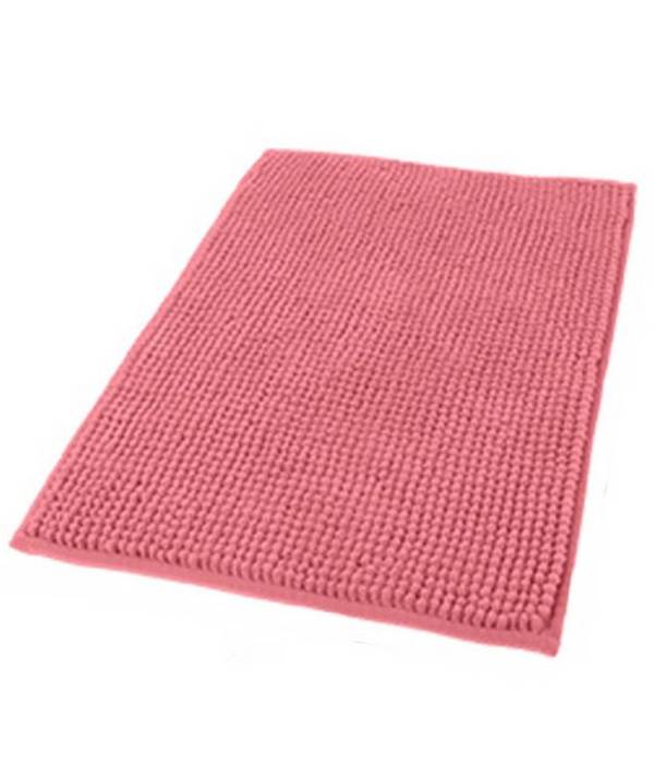 Tappeto Tappetino Per Bagno Arredo Accessorio 45 X 75 Cm Rosa In Tessuto 69949 -