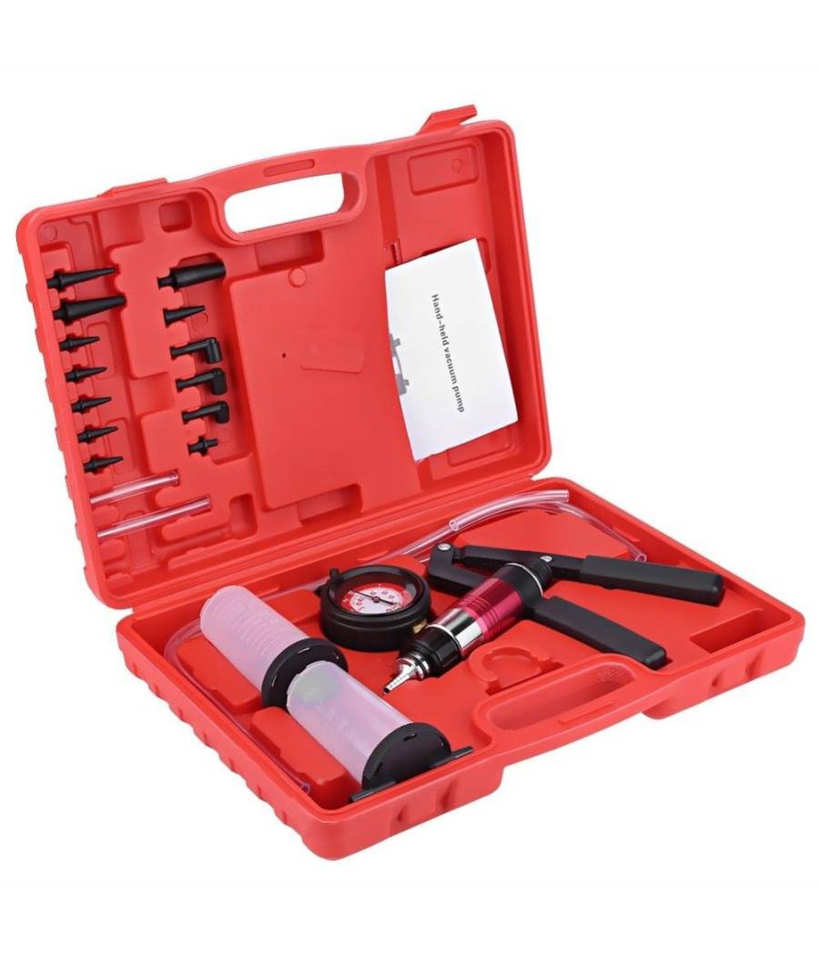 Kit Pompa Da Vuoto Manuale Per Spurgo Freni Frizione Auto Moto Tester --0