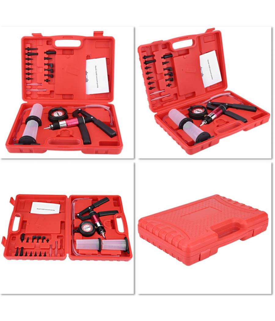 Kit Pompa Da Vuoto Manuale Per Spurgo Freni Frizione Auto Moto Tester --4